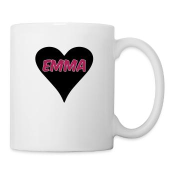 Amour Emma coeur cadeau - Mug blanc - blanc - Droite