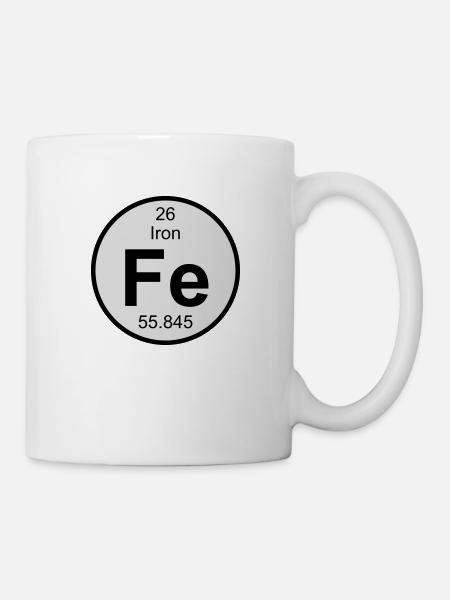 Iron (Fe) (element 26) - Mug - white