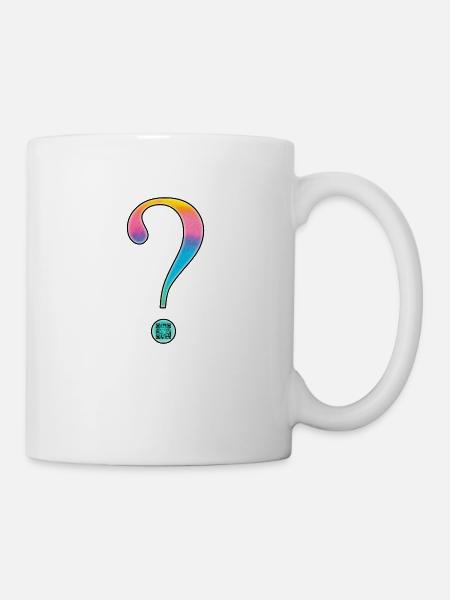Grossesse - point d'interrogation - jumeaux QR code - Mug blanc - blanc