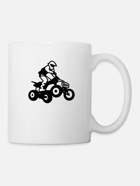 quad quadricycle - Mug blanc - blanc