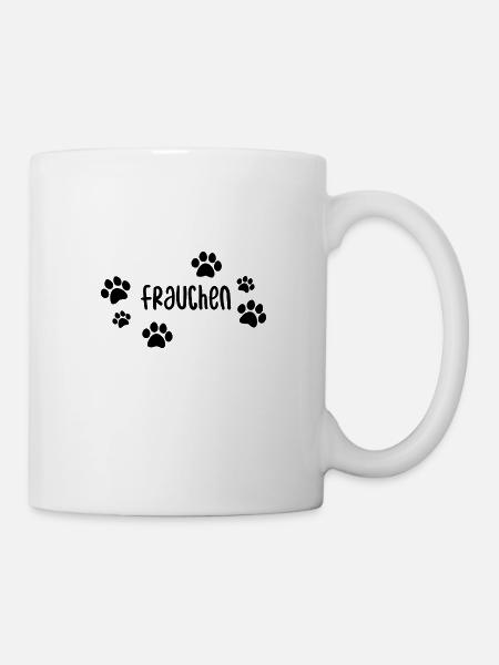 Frauchen Hundehalter Partnerdesign - Tasse - Weiß