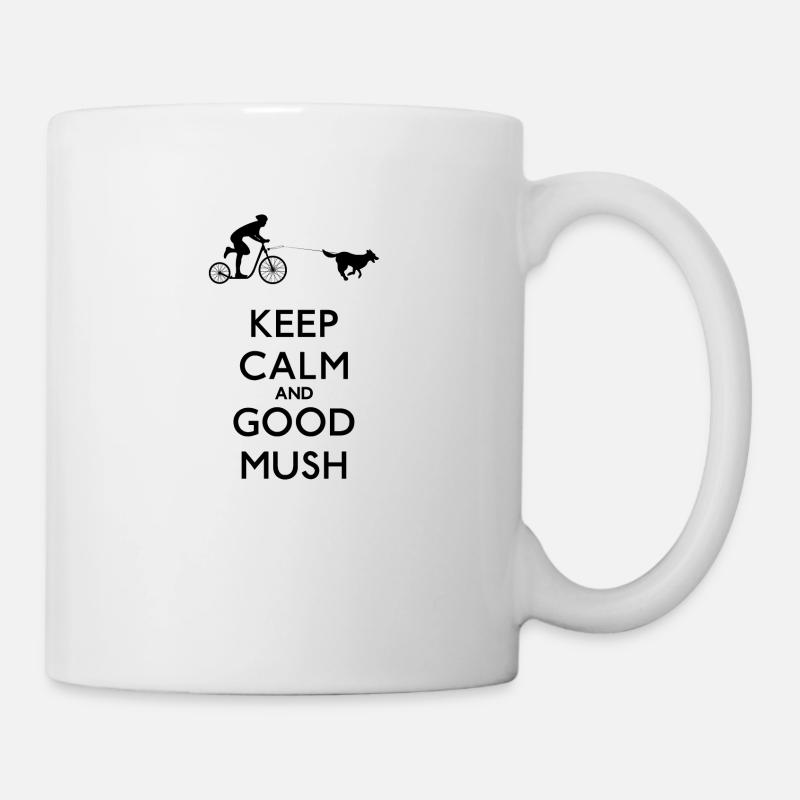 Dogscooter Keep Calm And Good Mush - Tasse - Weiß
