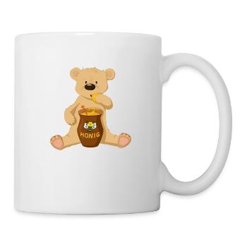 Bär mit Honig - Tasse - Weiß - Rechts