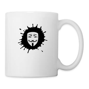 anonymous geek symbol of internet revolution nerd - Mug - white - Right
