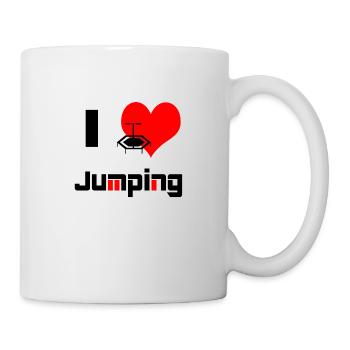 jumping trampolin girl jumpen jump tramp Geschenk - Tasse - Weiß - Rechts