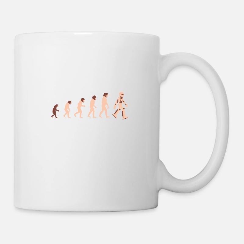 Theory of Evolution Robot Future - Geschenkid - Mug - white