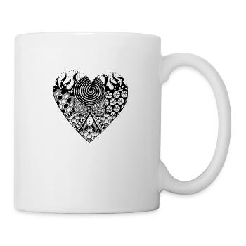 Heart Zentangle patterncontest - Mug - white - Right