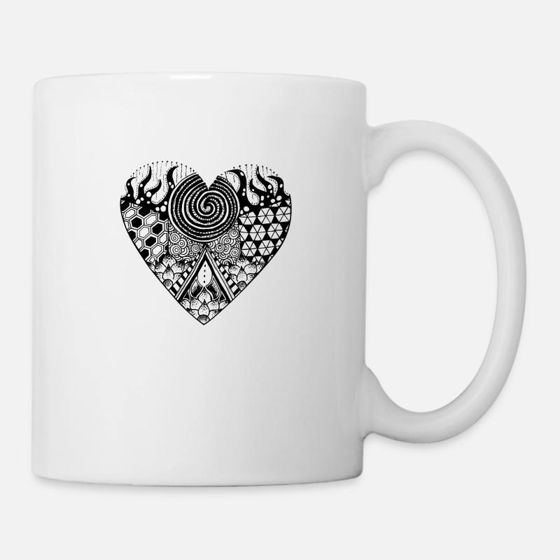 Heart Zentangle patterncontest - Mug - white