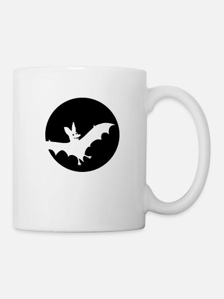 Fledermausmond - Tasse - Weiß