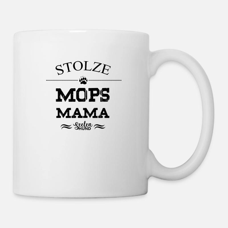 Mops - Tasse - Weiß