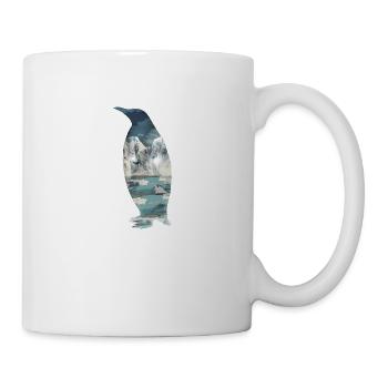 Doppelbelichtung Tiere Pinguin - Geschenkidee - Tasse - Weiß - Rechts