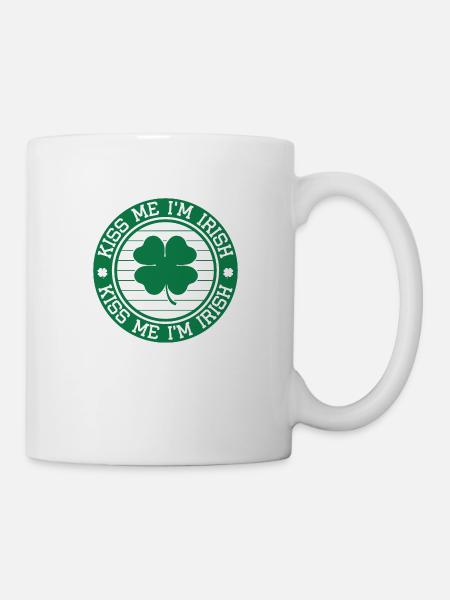 embrasse moi je suis irlandais - Mug blanc - blanc