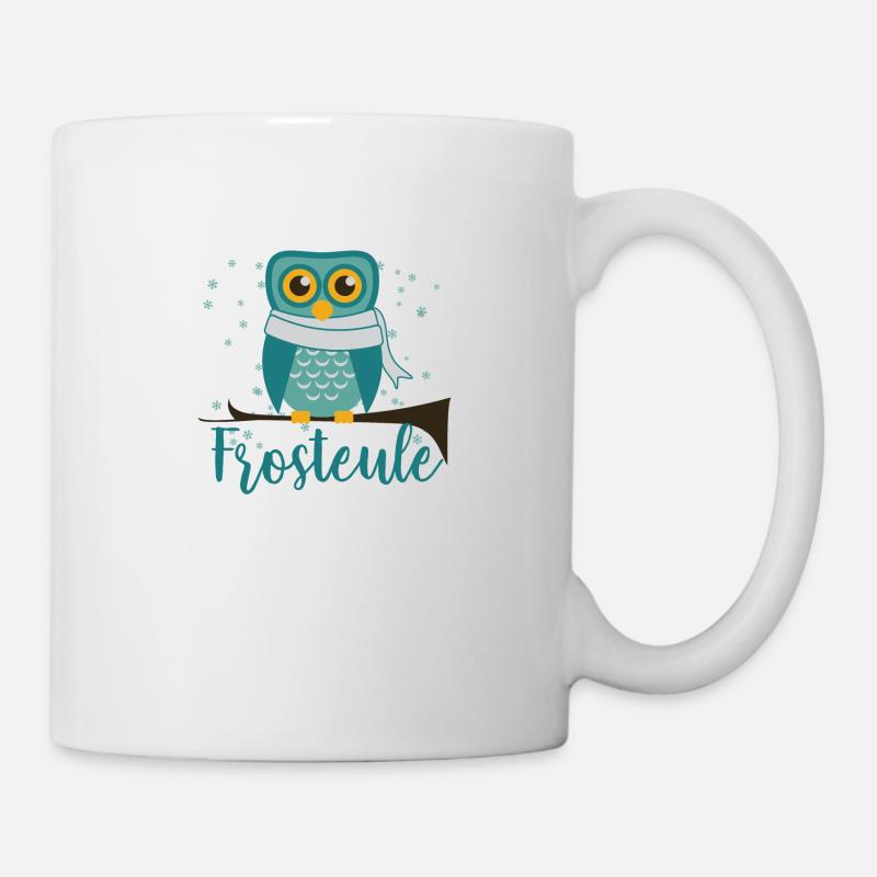 Frosteule süss kalt frost Eule - Tasse - Weiß