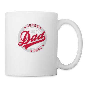 100 pour cent pur SUPER PAPA 2C - Mug blanc - blanc - Droite