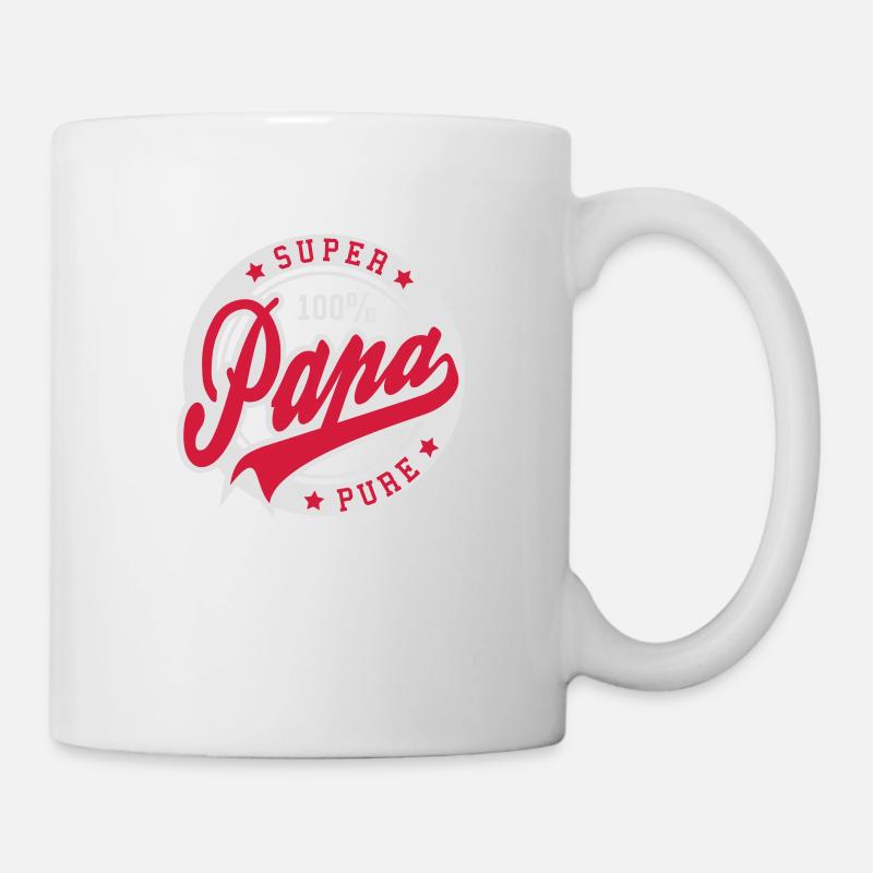 100 pour cent SUPER PAPA PURE 2C - Mug blanc - blanc