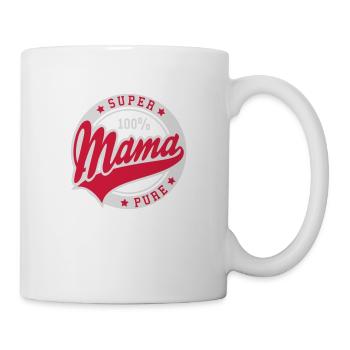 100 pour cent pur SUPER MAMA 2C - Mug blanc - blanc - Droite