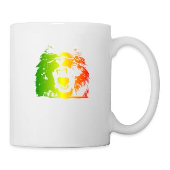 lion rasta - Mug blanc - blanc - Droite
