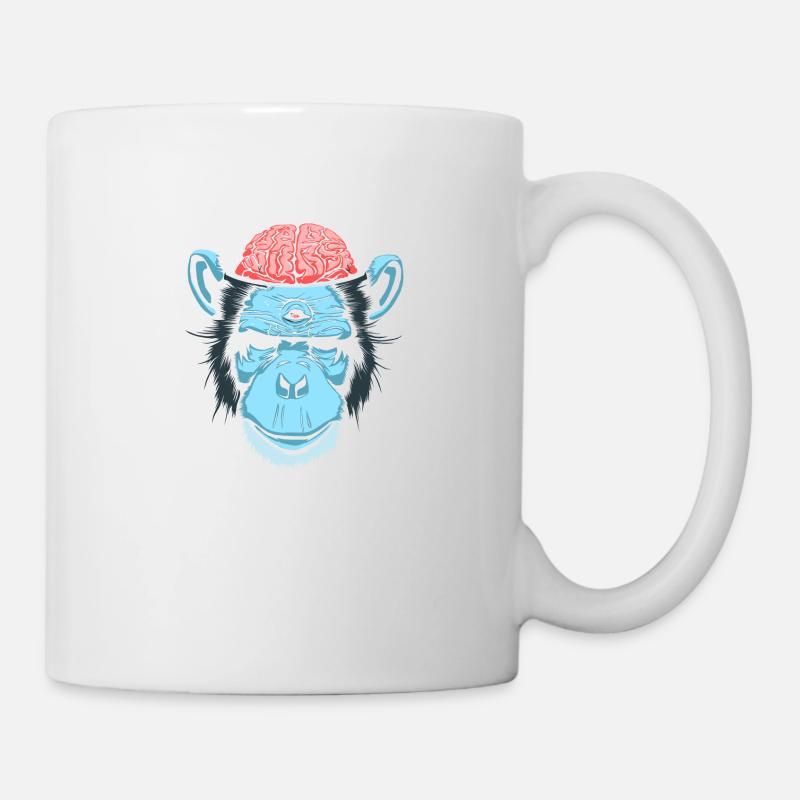 Cerveau de chimpanzé - Mug blanc - blanc