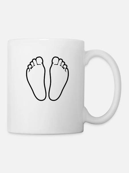 Baby Füße Baby Feet Feets - Tasse - Weiß