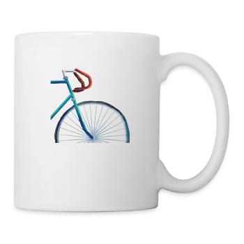 Bike Rennrad Mountainbike Fahrrad Geschenk Idee - Tasse - Weiß - Rechts