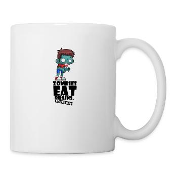 Zombies eat brains. You're safe. gift idea - Mug - white - Right