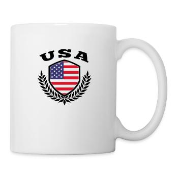 Etats-Unis drapeau cadeau - Mug blanc - blanc - Droite