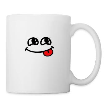 Sprache lächeln Freude Glück smile - Tasse - Weiß - Rechts