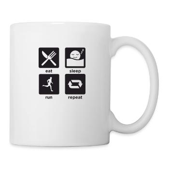 Lauf Shirt run - Tasse - Weiß - Rechts