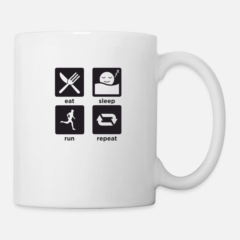 Lauf Shirt run - Tasse - Weiß