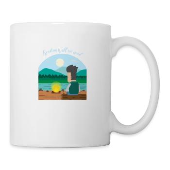 Freedom Horizon Liberté Espace Cadeau - Mug blanc - blanc - Droite