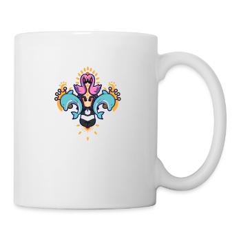 Mardi gras carnaval symbole de décoration cadeau - Mug blanc - blanc - Droite