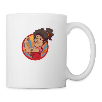 Girl Frauen Power Bizeps Kraft Geschenk - Tasse - Weiß - Rechts