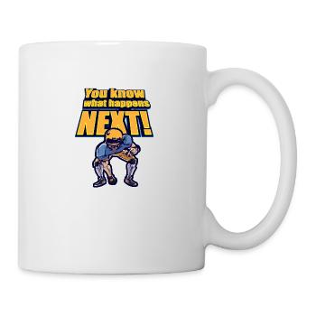 Football Position Tackle Aggressiv Geschenk - Tasse - Weiß - Rechts