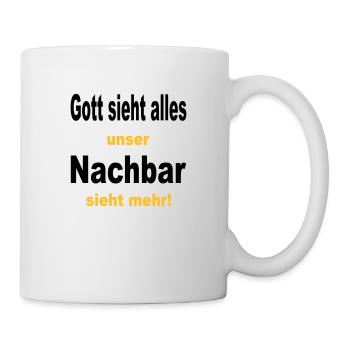 God sees everything - Mug - white - Right