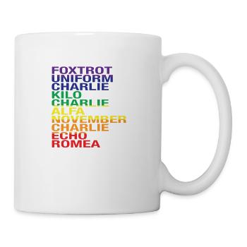 Fuck Cancer Rainbow Regenbogen - Mug - white - Right