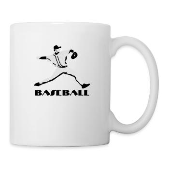 Baseball, Baseball Player - Tasse - Weiß - Rechts