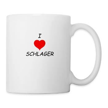 Ich liebe Schlager - Tasse - Weiß - Rechts