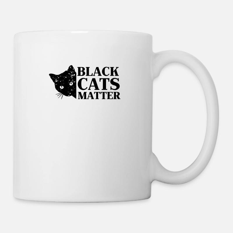 Chat noir - Mug blanc - blanc