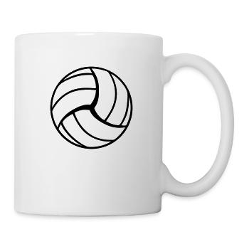 Volleyball Design - Tasse - Weiß - Rechts