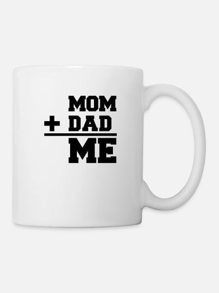 Mom Dad Me - Tasse - Weiß