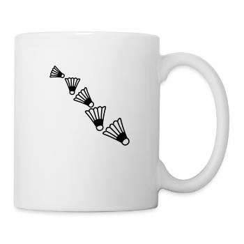Badmintons Pattern - Tasse - Weiß - Rechts