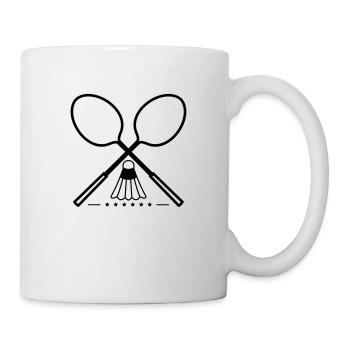 Vector Badminton Sport Design - Tasse - Weiß - Rechts