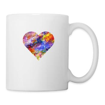 Ich liebe Farbe - Tasse - Weiß - Rechts