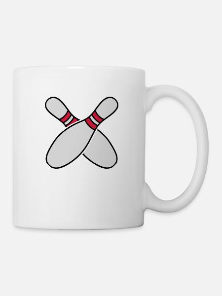 2 Bowling Pins - Tasse - Weiß