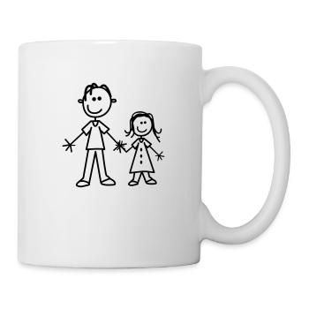 Geschwister - Tasse - Weiß - Rechts