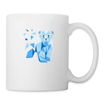 Polygon Eisbär Low Poly Eisbär - Tasse - Weiß - Rechts