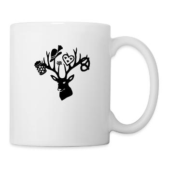 bayern münchen bier hirsch alpen breze - Tasse - Weiß - Rechts