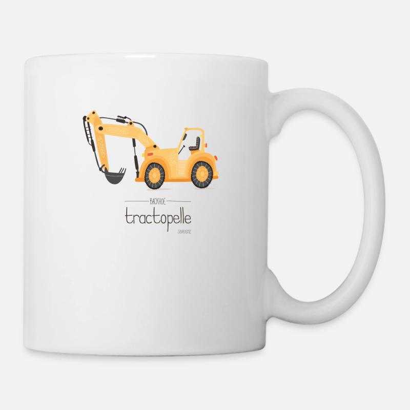 Tractopelle by SEVEUSMZ - Mug blanc - blanc