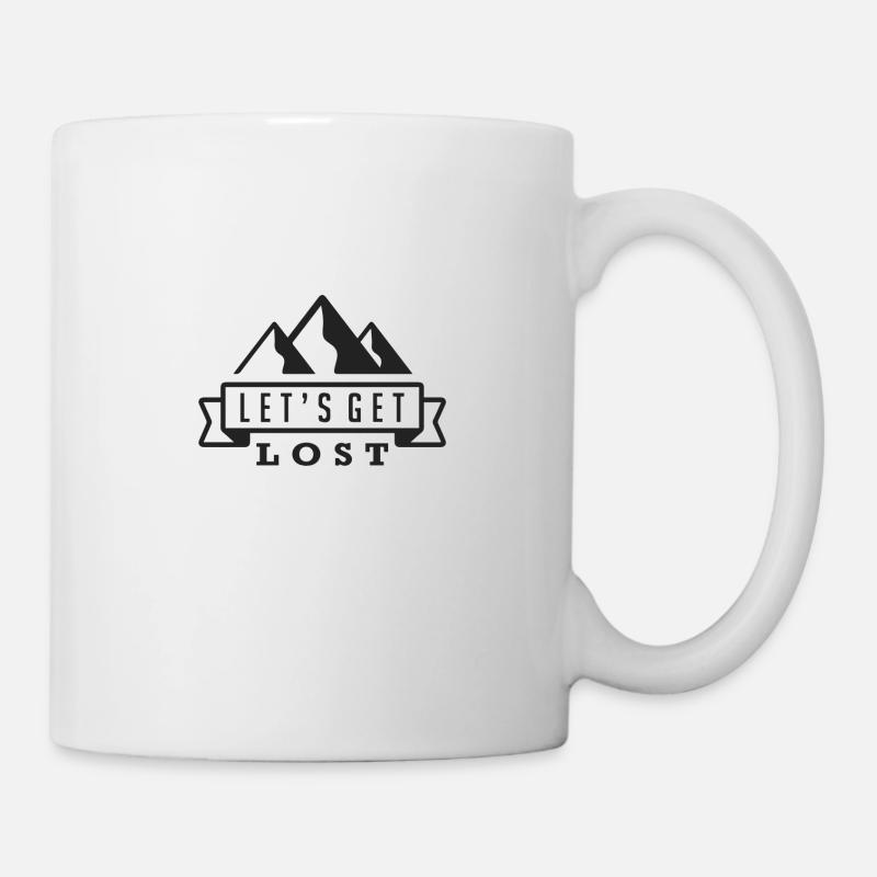 lets get lost - Tasse - Weiß