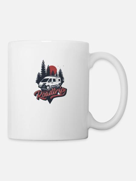 Kastenwagen Roadtrip - Tasse - Weiß